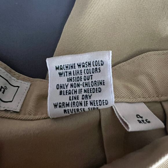 Vintage L.L. Womens Khaki Pants 4 Cotton Business Casual Career Preppy Academia - Picture 8 of 11